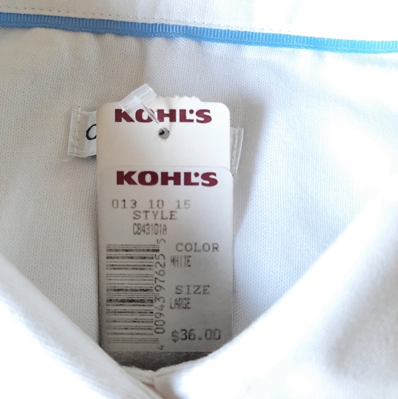 Women's Croft & Barrow white long sleeve shirt size L. - Picture 7 of 10